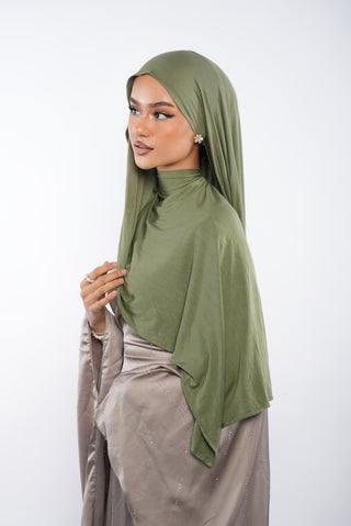 Premium Jersey Hijab Khaki