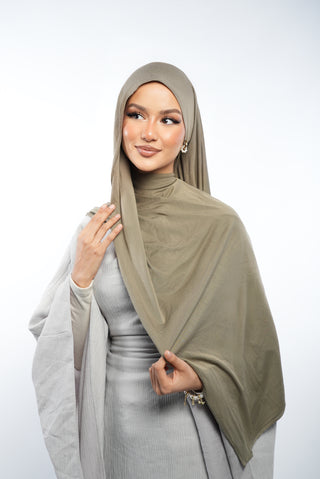 Premium Jersey Hijab Military