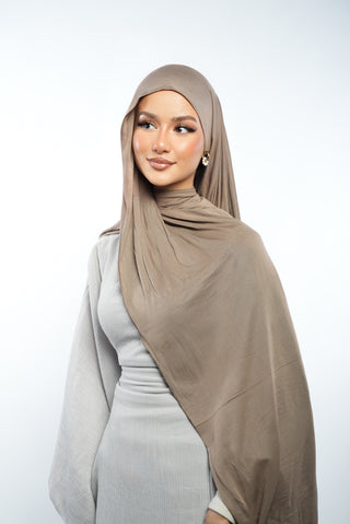 Premium Jersey Hijab Sand