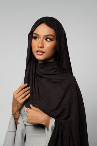 Premium Jersey Hijab Aubergine