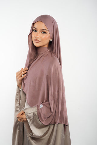 Premium Jersey Hijab Rosenholz